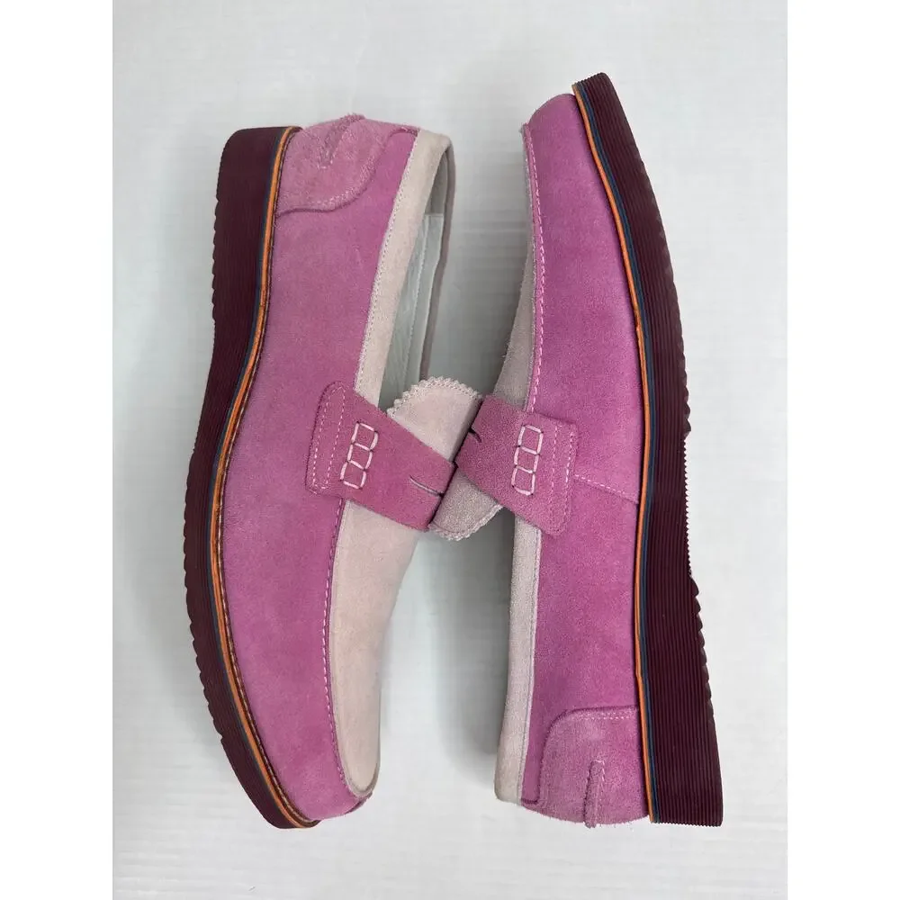 Marc Nolan Abe Suede Penny Loafers dusty rose 14